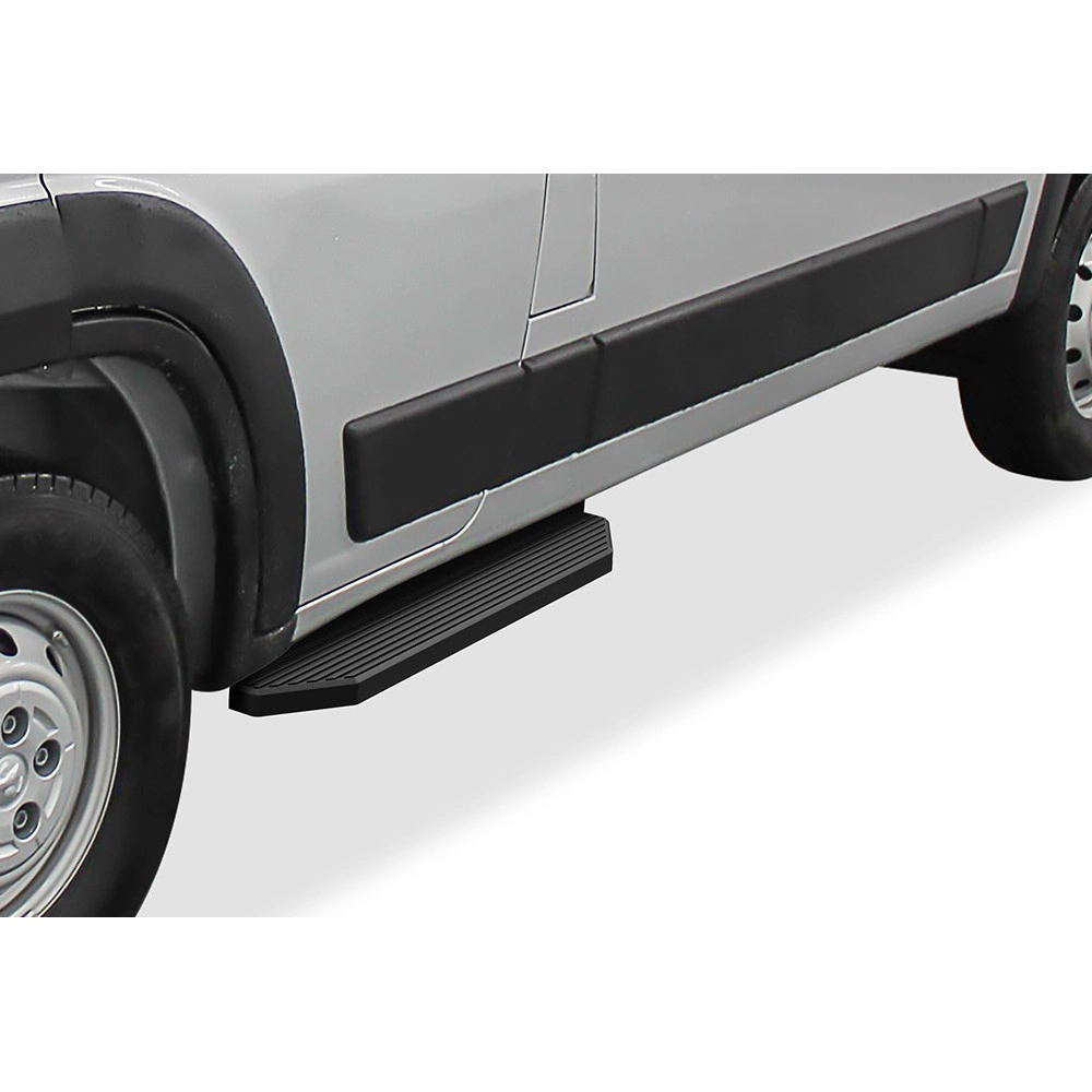 APS IB04RDJ1H - Flat Style Door-to-Door Black Stainless Steel Running Boards