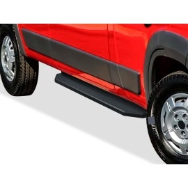 APS IB04RDJ2H - Flat Style Door-to-Door Black Stainless Steel Running Boards