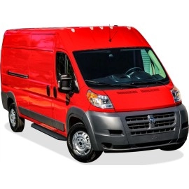 APS IB04RDJ2H - Flat Style Door-to-Door Black Stainless Steel Running Boards