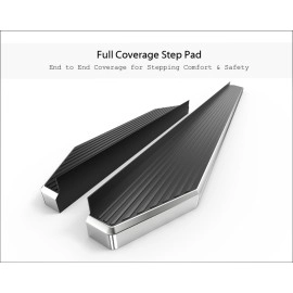 APS IB04RDJ2Y - Flat Style Door-to-Door Polished Stainless Steel Running Boards