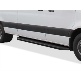 APS IB04RDJ3H - Flat Style Door-to-Door Black Stainless Steel Running Boards
