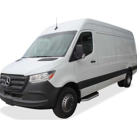 APS IB04RDJ3Y - Flat Style Door-to-Door Polished Stainless Steel Running Boards