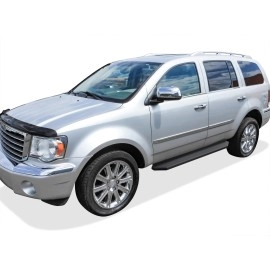 APS IB04RIA2H - Flat Style Door-to-Door Black Stainless Steel Running Boards