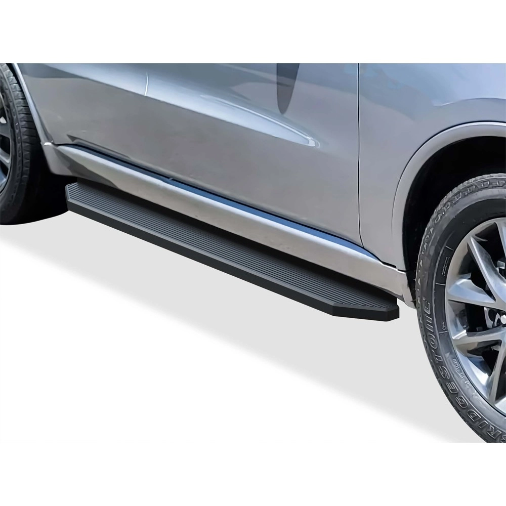 APS IB04RIA3H - Flat Style Door-to-Door Black Stainless Steel Running Boards