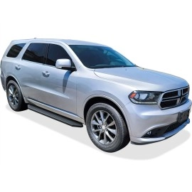 APS IB04RIA3H - Flat Style Door-to-Door Black Stainless Steel Running Boards