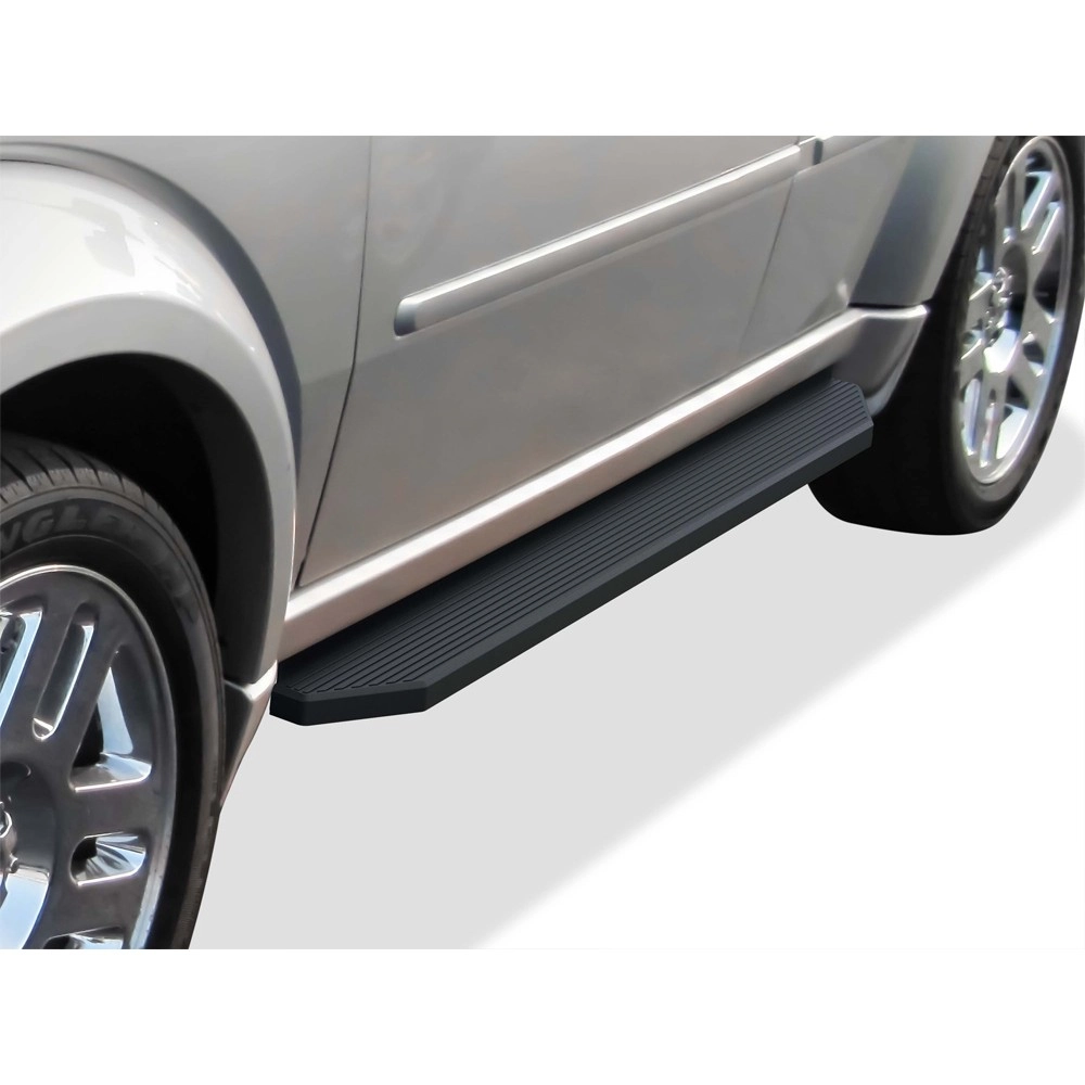 APS IB04RJC0H - Flat Style Door-to-Door Black Stainless Steel Running Boards