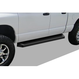 APS IB04RJJ2B - 6" iRunning Board Door-to-Door Black Aircraft Aluminum Running Boards