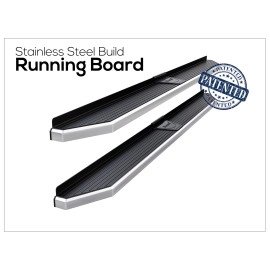 APS IB04RJJ2Y - Flat Style Door-to-Door Polished Stainless Steel Running Boards