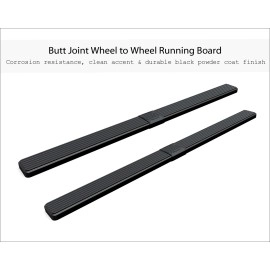 APS IB04SAG9LB - 6" iStep Style  Wheel-to-Wheel Black Stainless Steel Side Steps