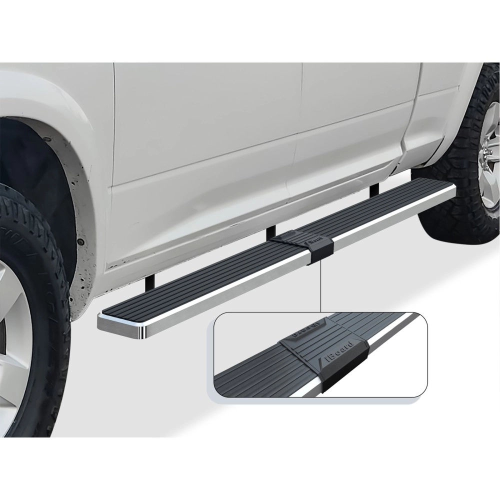 APS IB04SBJ8LA - 6" iStep Style  Wheel-to-Wheel Hairline Stainless Steel Side Steps