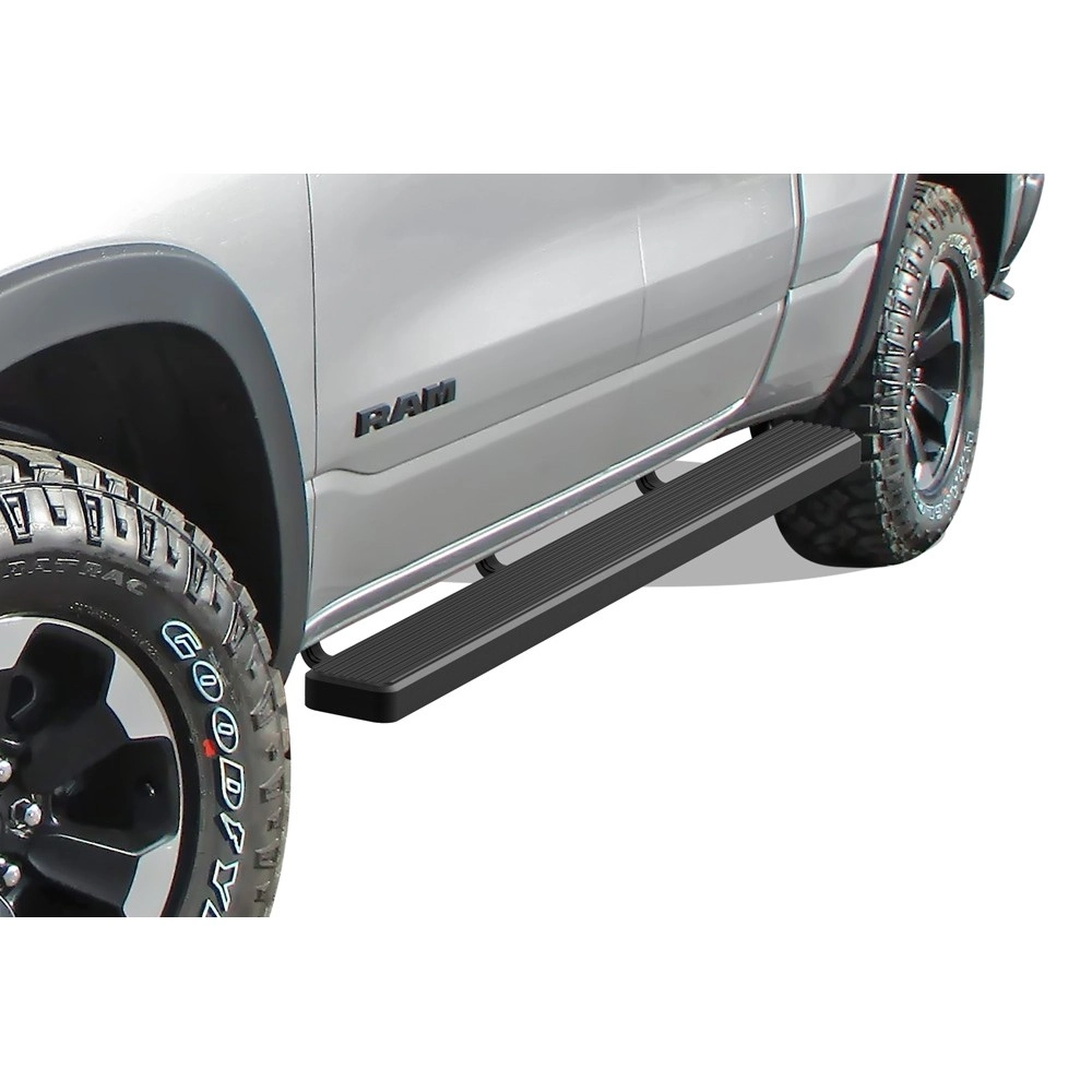 APS IB04WAE9LB - 5" iStep Style  Wheel-to-Wheel Black Stainless Steel Side Steps