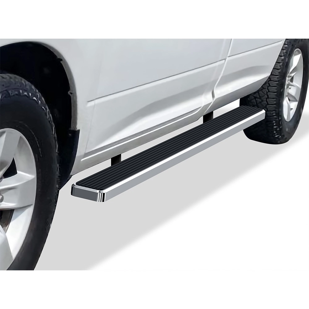 APS IB04WAG8LC - 5" iStep Style  Wheel-to-Wheel Hairline Stainless Steel Side Steps