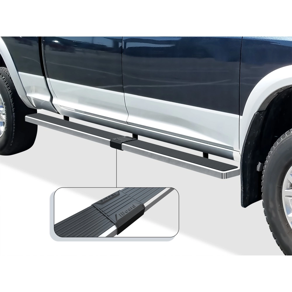 APS IB04WBJ8LA - 5" iStep Style  Wheel-to-Wheel Hairline Stainless Steel Side Steps