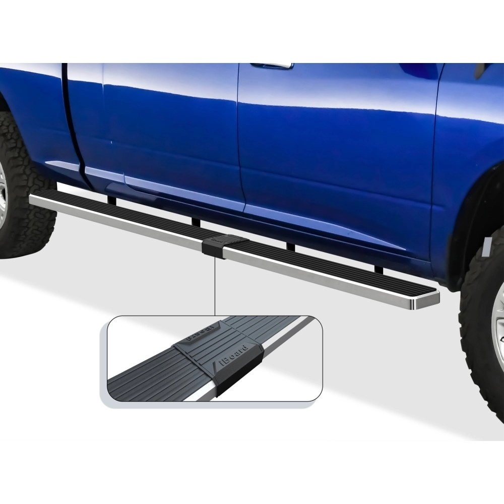 APS IB04WBJ9SA - 5" iStep Style  Wheel-to-Wheel Hairline Stainless Steel Side Steps