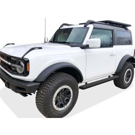 APS IB06DCA2B - 4" iStep Style Door-to-Door Black Aircraft Aluminum Side Steps