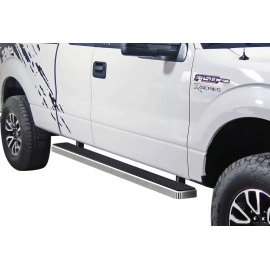 APS IB06EAG6A - 5" iStep Style Door-to-Door Hairline Stainless Steel Side Steps