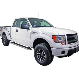 APS IB06EAG6A - 5" iStep Style Door-to-Door Hairline Stainless Steel Side Steps