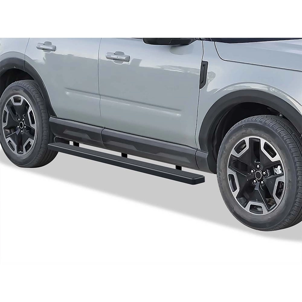 APS IB06ECA0B - 5" iStep Style Door-to-Door Black Aircraft Aluminum Side Steps