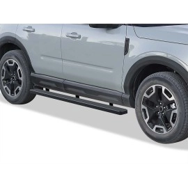 APS IB06ECA0B - 5" iStep Style Door-to-Door Black Aircraft Aluminum Side Steps