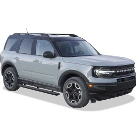 APS IB06ECA0B - 5" iStep Style Door-to-Door Black Aircraft Aluminum Side Steps