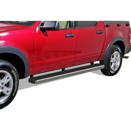 APS IB06EJB8A - 5" iStep Style Door-to-Door Hairline Stainless Steel Side Steps