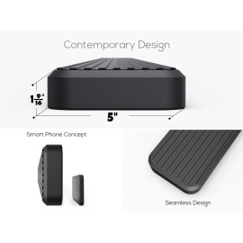 APS IB06EJD2B - 5" iStep Style Door-to-Door Black Stainless Steel Side Steps