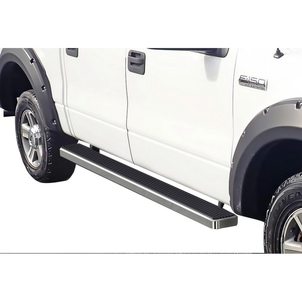 APS IB06EJD4A - 5" iStep Style Door-to-Door Hairline Stainless Steel Side Steps