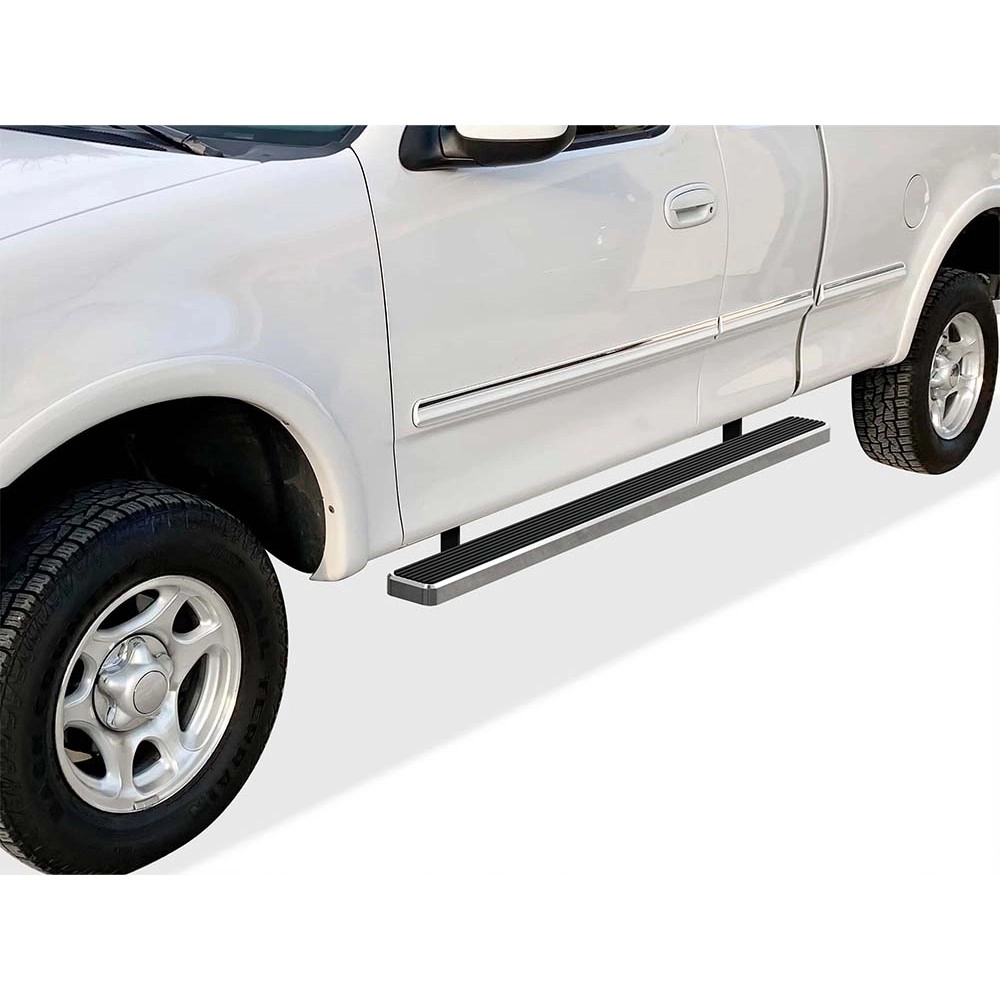 APS IB06EJJ8A - 5" iStep Style Door-to-Door Hairline Stainless Steel Side Steps