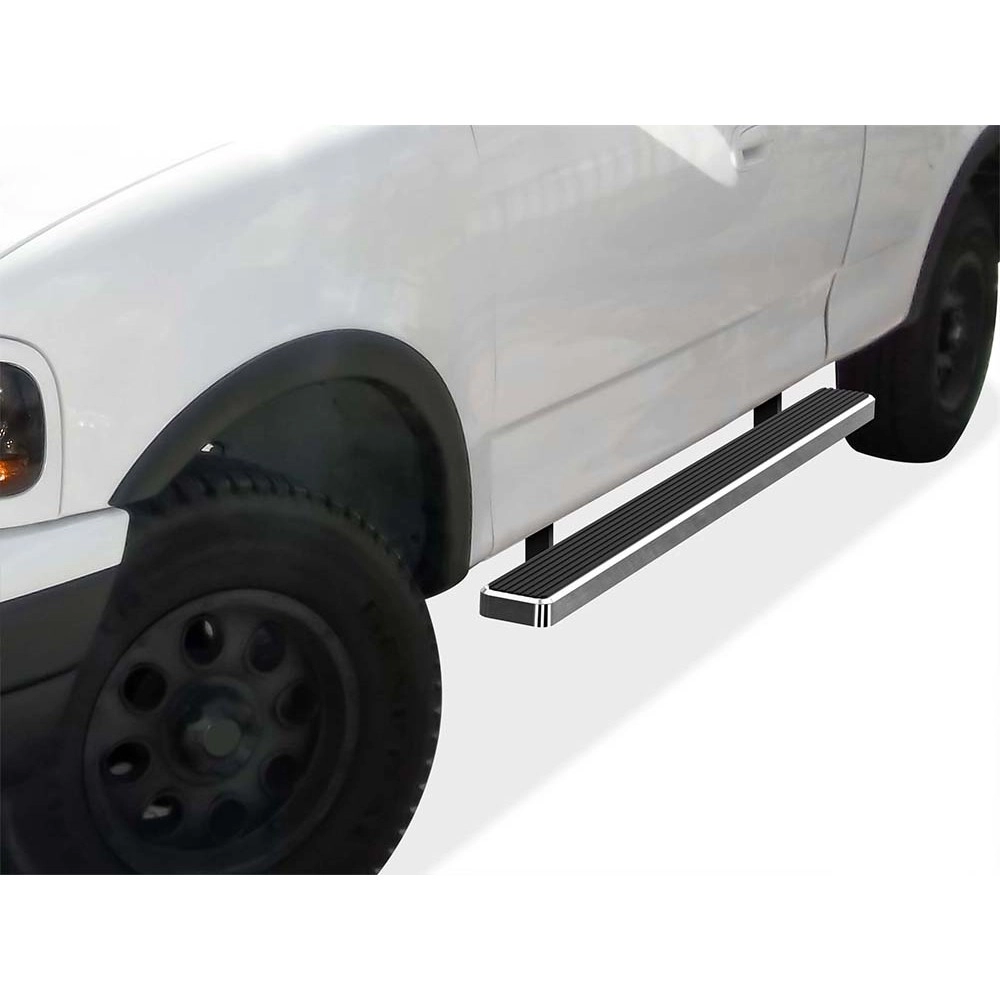 APS IB06EJJ8C - 5" iStep Style Door-to-Door Hairline Stainless Steel Side Steps