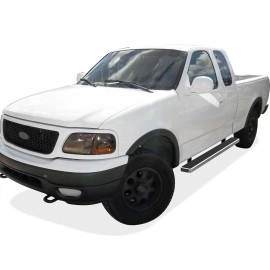 APS IB06EJJ8C - 5" iStep Style Door-to-Door Hairline Stainless Steel Side Steps