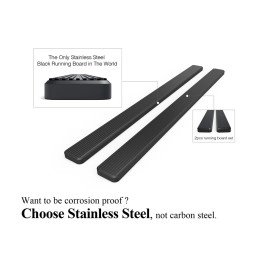 APS IB06FAC6B - 6" iStep Style Door-to-Door Black Stainless Steel Side Steps
