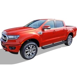 APS IB06FBC9B - 6" iStep Style Door-to-Door Black Stainless Steel Side Steps