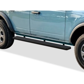 APS IB06FCA1B - 6" iStep Style Door-to-Door Black Stainless Steel Side Steps