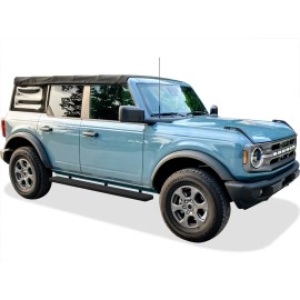 APS IB06FCA1B - 6" iStep Style Door-to-Door Black Stainless Steel Side Steps