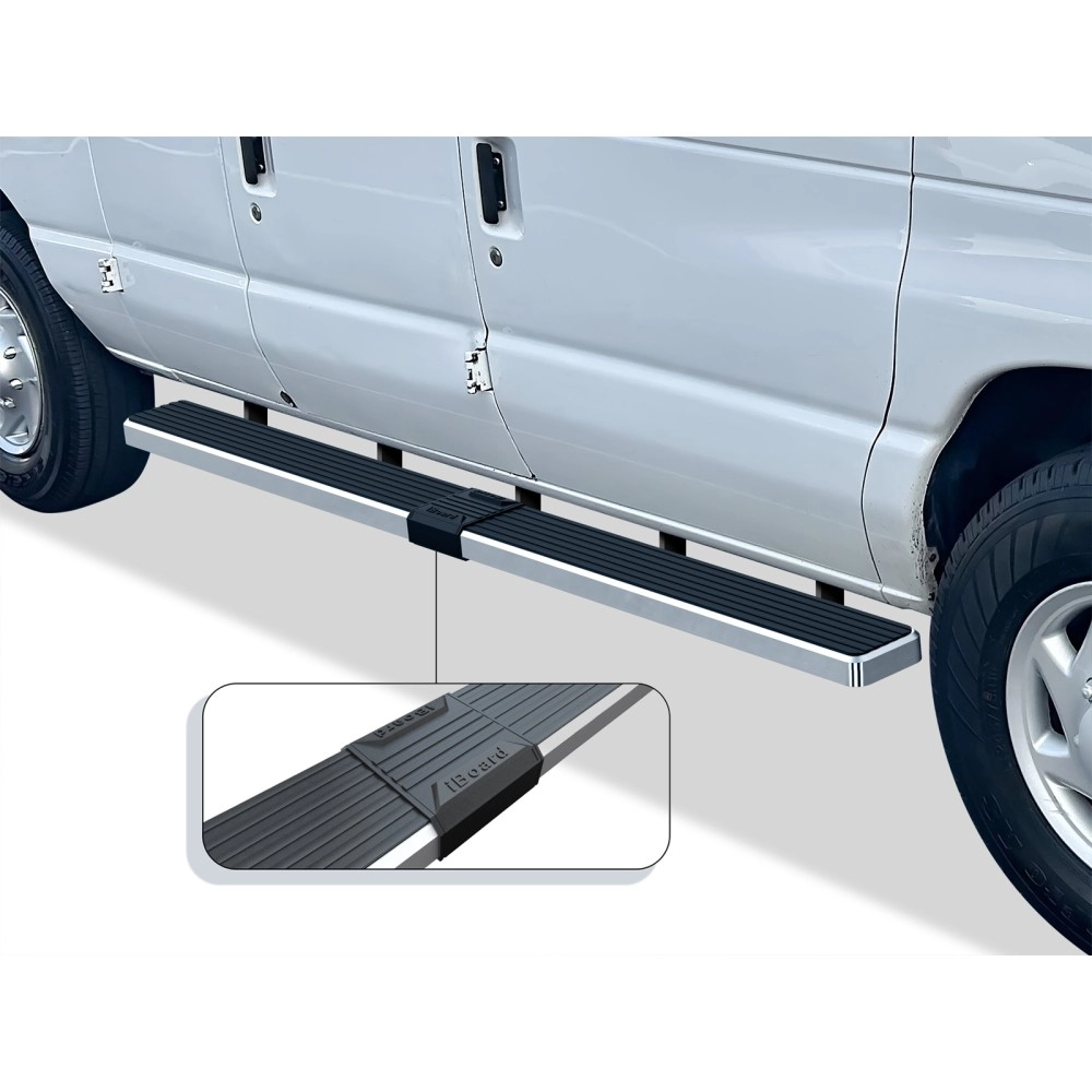 APS IB06FDJ4A - 6" iStep Style Door-to-Door Hairline Stainless Steel Side Steps