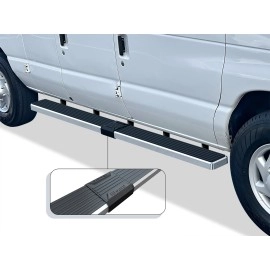 APS IB06FDJ4A - 6" iStep Style Door-to-Door Hairline Stainless Steel Side Steps