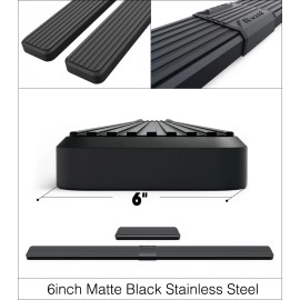 APS IB06FDJ4B - 6" iStep Style Door-to-Door Black Stainless Steel Side Steps