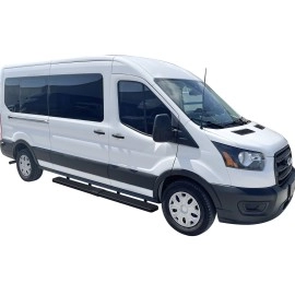 APS IB06FDJ5H - 6" iStep Style Door-to-Door Black Stainless Steel Side Steps