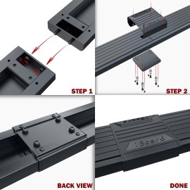 APS IB06FDJ5H - 6" iStep Style Door-to-Door Black Stainless Steel Side Steps