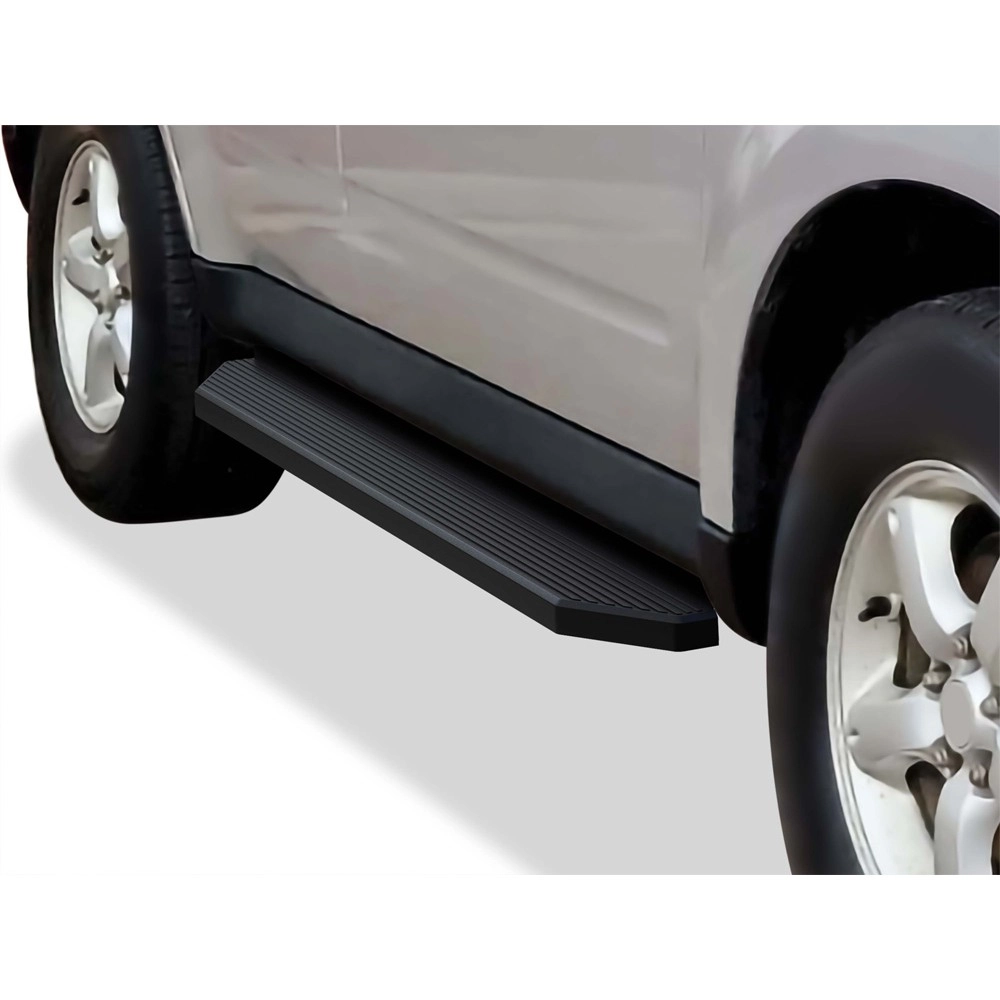 APS IB06PAC6J - Flat Style Door-to-Door Black Stainless Steel Running Boards