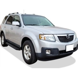 APS IB06PAC6J - Flat Style Door-to-Door Black Stainless Steel Running Boards