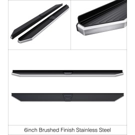 APS IB06PAE1Y - Flat Style Door-to-Door Polished Stainless Steel Running Boards