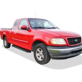 APS IB06PJJ8J - Flat Style Door-to-Door Black Stainless Steel Running Boards