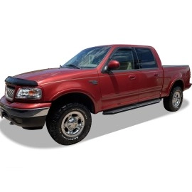 APS IB06PJJ9H - Flat Style Door-to-Door Black Stainless Steel Running Boards