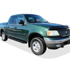 APS IB06PJJ9J - Flat Style Door-to-Door Black Stainless Steel Running Boards