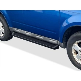 APS IB06RAC6B - 6" iRunning Board Door-to-Door Black Aircraft Aluminum Running Boards