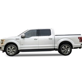 APS IB06RAG5H - Flat Style Door-to-Door Black Stainless Steel Running Boards