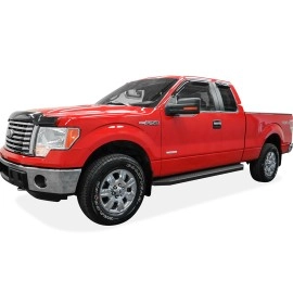 APS IB06RAG6H - Flat Style Door-to-Door Black Stainless Steel Running Boards