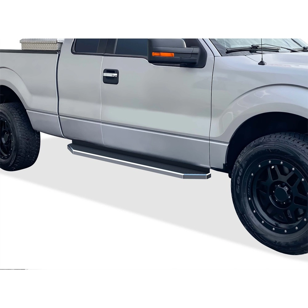 APS IB06RAG6Y - Flat Style Door-to-Door Polished Stainless Steel Running Boards