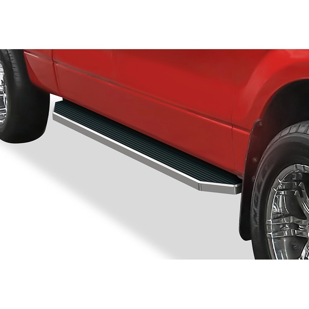 APS IB06RAG7Y - Flat Style Door-to-Door Polished Stainless Steel Running Boards